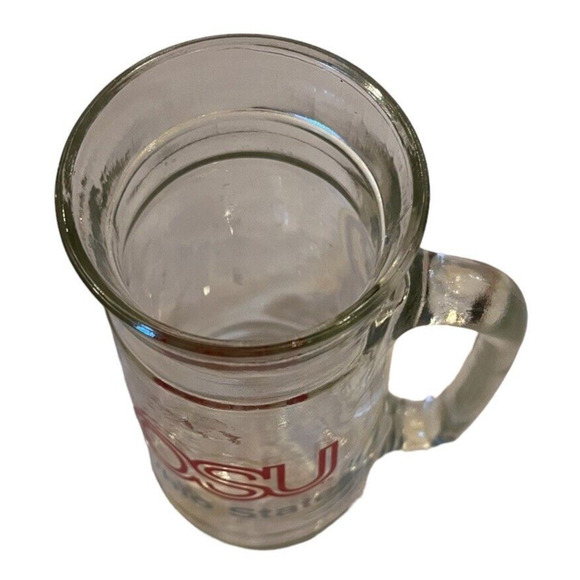 Ohio State University OSU Glass Beer Mug Vintage 18+ oz Cool Shape! - Picture 3 of 4